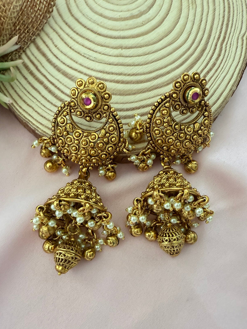 Sohana Antique Gold Earrings