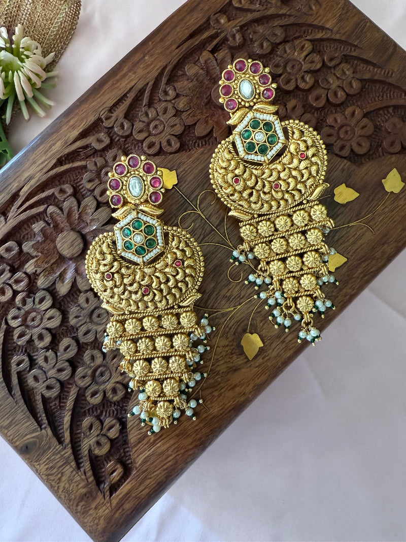 Shilpa Antique Gold Earrings