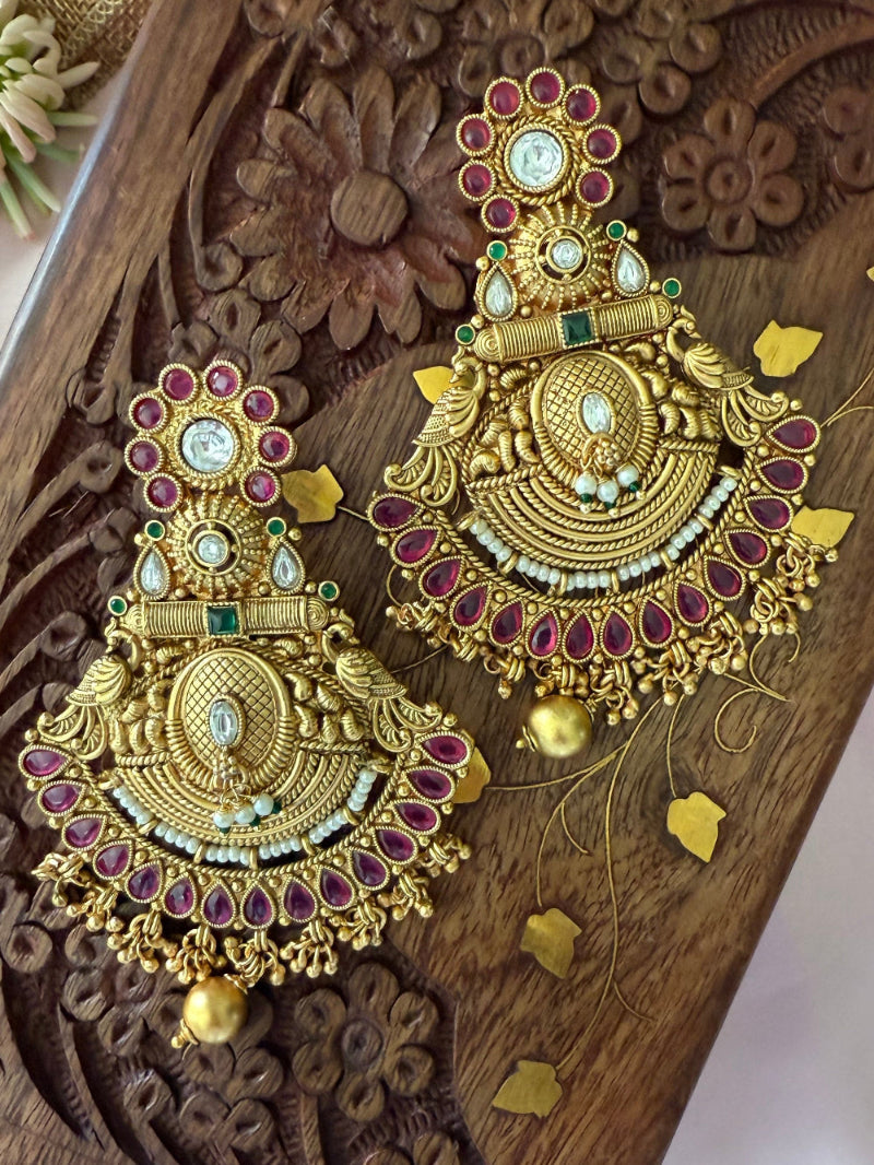 Rajani Antique Gold Earrings