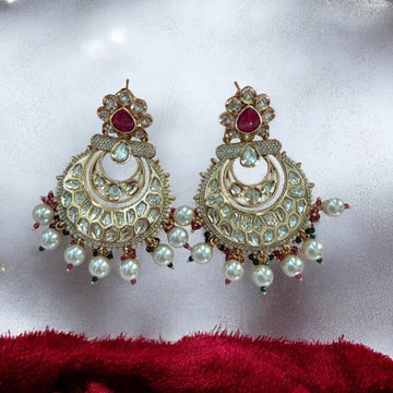 Manali Ruby Pink Earrings